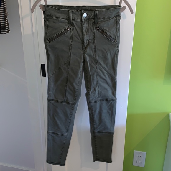 Army Green Skinny Jeans - Picture 1 of 4